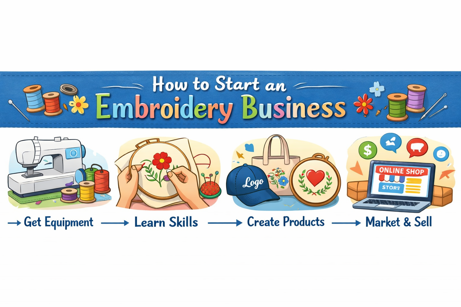 How to Start an Embroidery Business From Home (Under $2,000 in 2026)