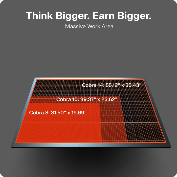 OneLaser Cobra™ 8 Laser Engraver/Cutter (90W Glass)