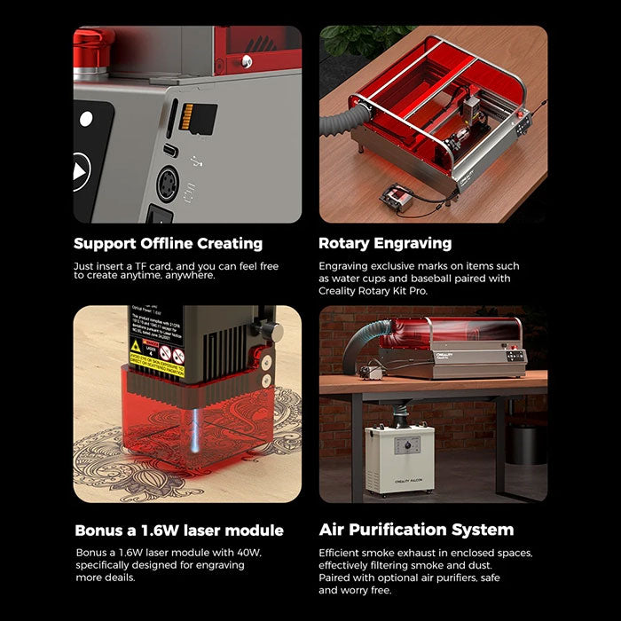 Creality Falcon2 Pro 40W/60W Enclosed Diode Laser Engraver & Cutter