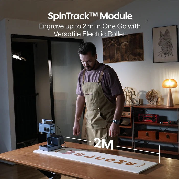 LaserPecker LP2 Plus with SpinTrack versatile electric roller
