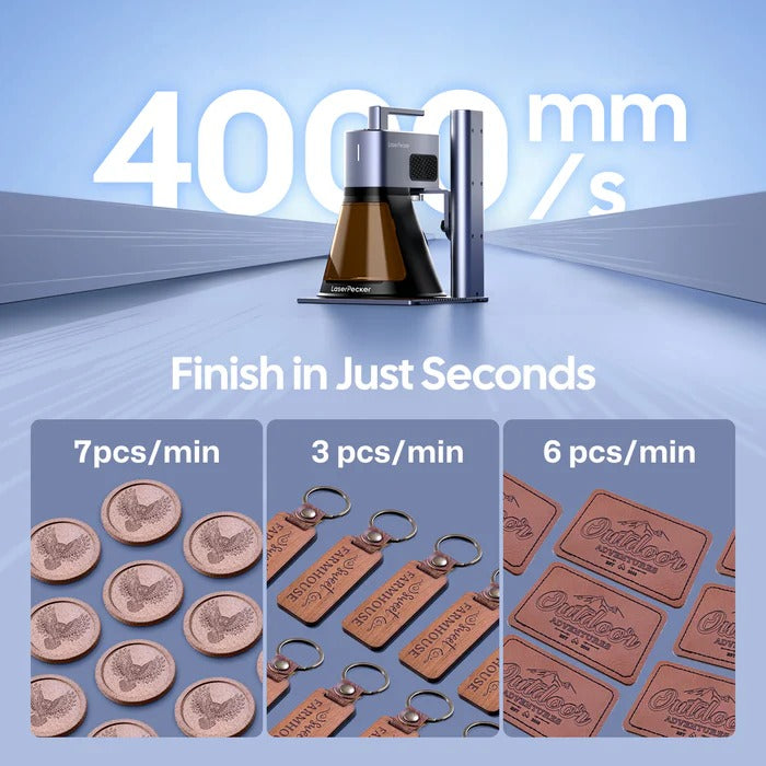 LaserPecker LP2 Plus 4000mm/s engraving speed