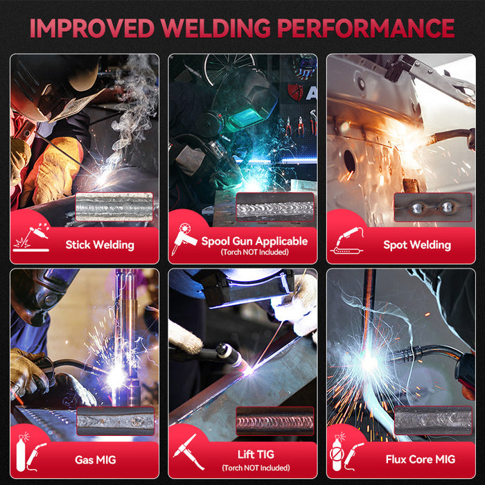 MIG205 Pro multi-process MIG welder in use