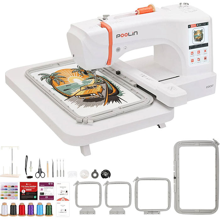 POOLIN EOC07 Computerized Home Embroidery Machine