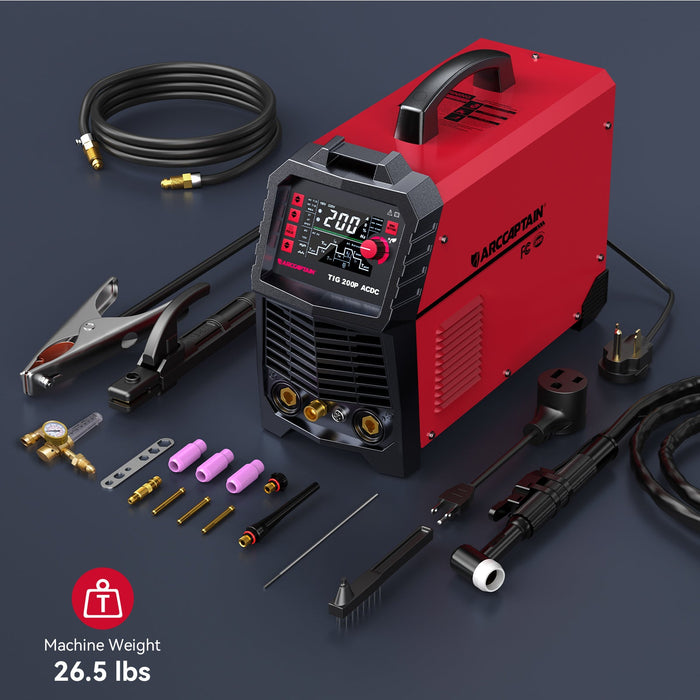 TIG200P AC/DC welder kit contents
