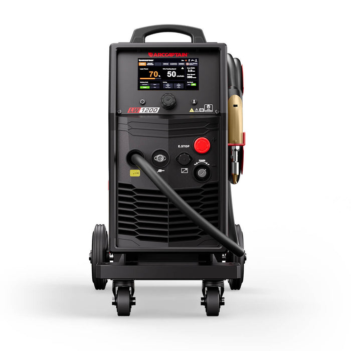 ArcCaptain LW1200 laser welder and cutter in use