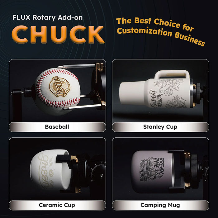 FLUX Beambox II Chuck Rotary Add-on