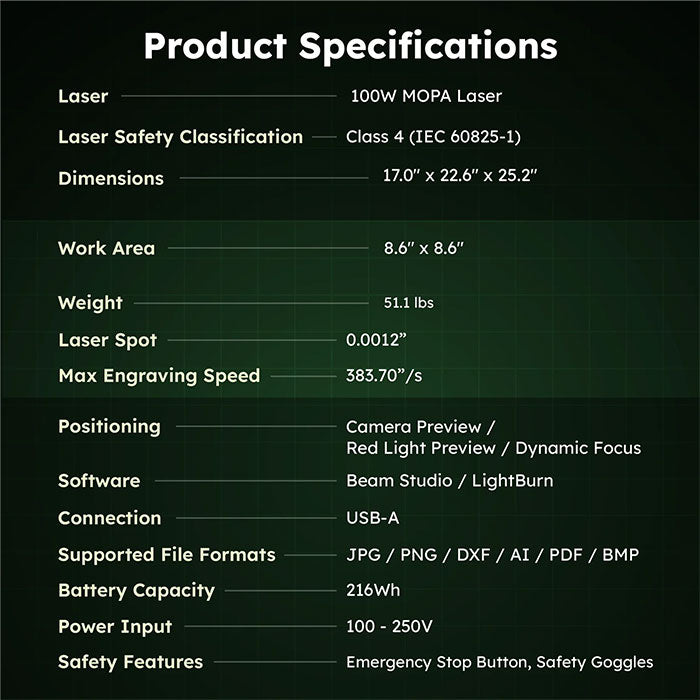 FLUX Promark MOPA Laser