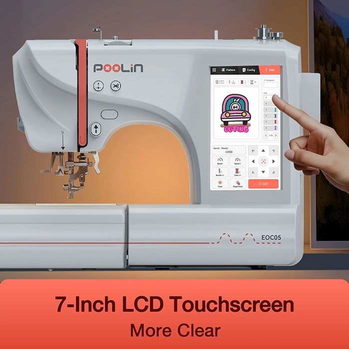 POOLIN EOC05 Computerized Home Embroidery Machine