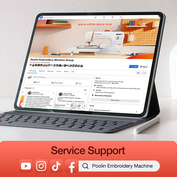 POOLIN EOC06 Computerized Home Embroidery Machine