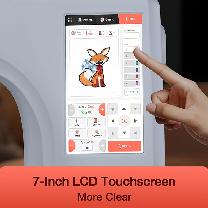 POOLIN EOC06 Computerized Home Embroidery Machine