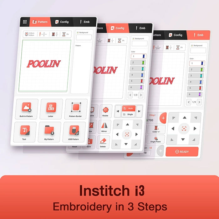 POOLIN EOC06 Computerized Home Embroidery Machine